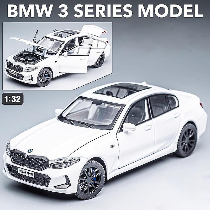 1:32 Bmw 320i The 3 G20 2023 Alloy Diecasts & Toy Vehicles Metal Toy Car Model Sound And Light Collection Kids Toy Toy Cars White