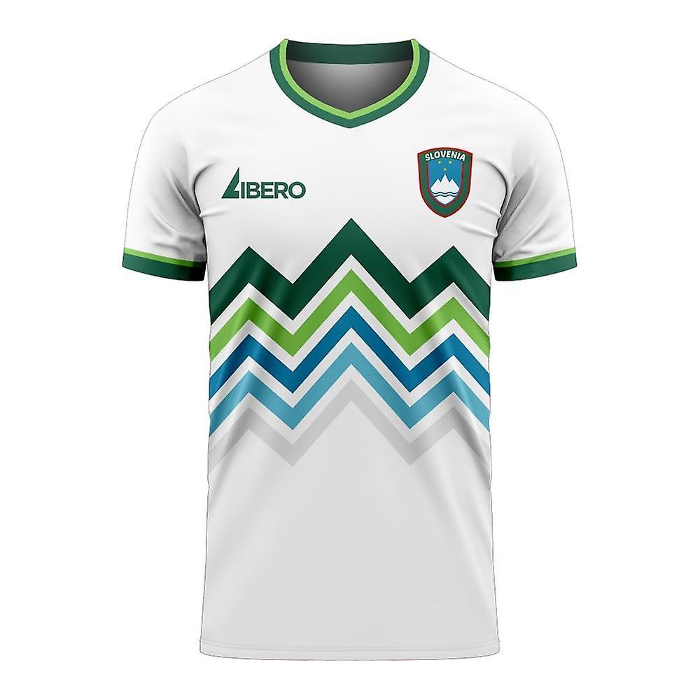 Libero Sportswear Slovenia 2024-2025 Home Concept Football Kit (Libero) - Little Boys White XLB 7-8yrs (122-128cm)