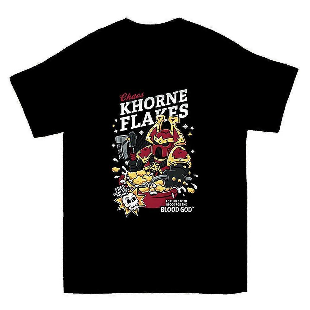 RockShark Chaos Khorne Flakes Warhammer Cereal 40k T-shirt Black M