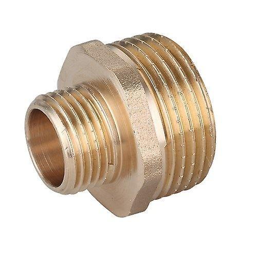 Invena Thread Pipe Reducer Nipple Brass Fittings Couplings 1" x 3/4" BSP