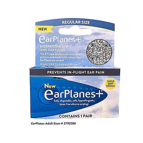 Earplanes  Earplugs Ear Protection From Flight Air And Noise Sound, 1 pair (Pack of 1)