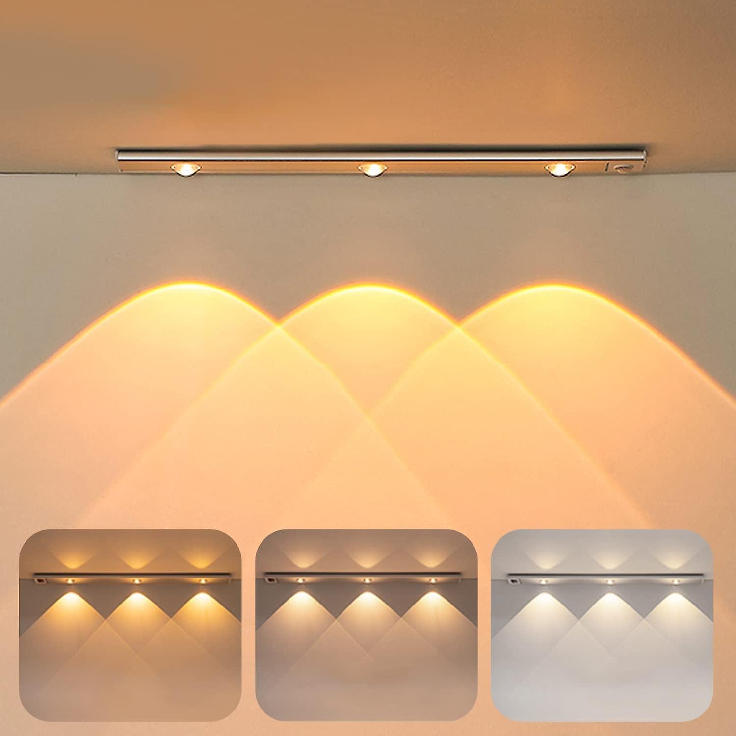 Kensty Led Light,40cm Closet Light With Motion Sensor, Usb Rechargeable Led Light,wireless Led Kitchen Light With 3 Light Modes And Magnetic Mounti...