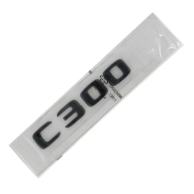 Hikig 3d Abs Chrome Black C300 Logo C200 Emblem Letters Sticker Car Trunk Badge For Mercedes Benz C300 C200 W204 W205 Accessories C300 Black