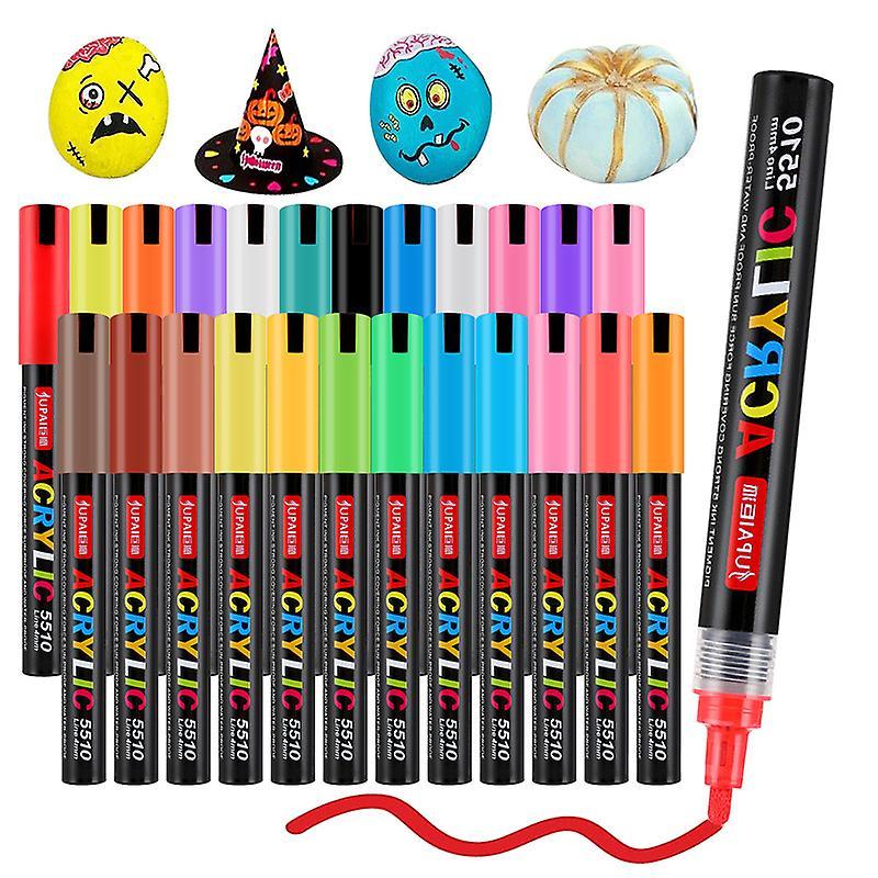 Bbxc Paint Pens Set - 24 Colors, Oil-based, Waterproof, Quick Dry