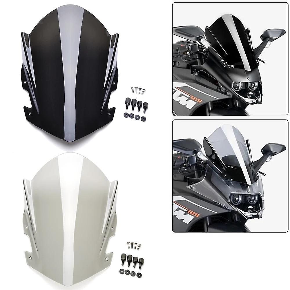 Scitoo RC 125 200 390 Windscreen Windshield With Bracket for KTM RC200 RC390 RC125 Double Bubble Wind Deflector 2014-2021 2020 Smoke