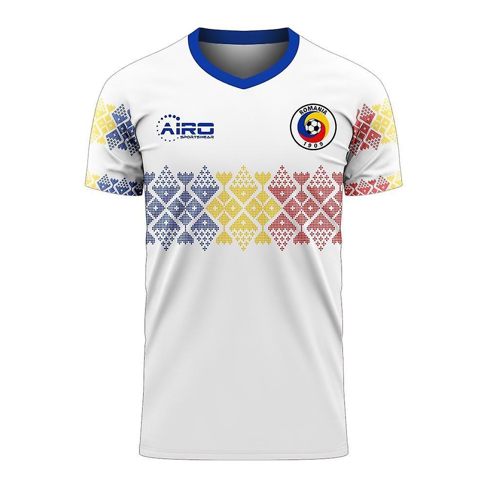 Libero Sportswear Romania 2024-2025 Away Concept Football Kit (Libero) - Little Boys White XLB 7-8yrs (122-128cm)