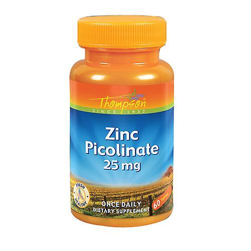 Thompson Zinc Picolinate, 25 MG, 60 Tabs (Pack of 1)