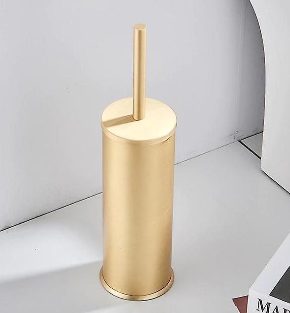 Slowmoose Gold Brass Toilet Brush, Floor-standing Wall-mounted Base Cleaner 1 Toilet brush set