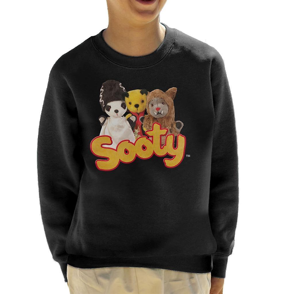 Sooty Halloween Spooky Trio Kid's Sweatshirt Black X-Large (12-13 yrs)