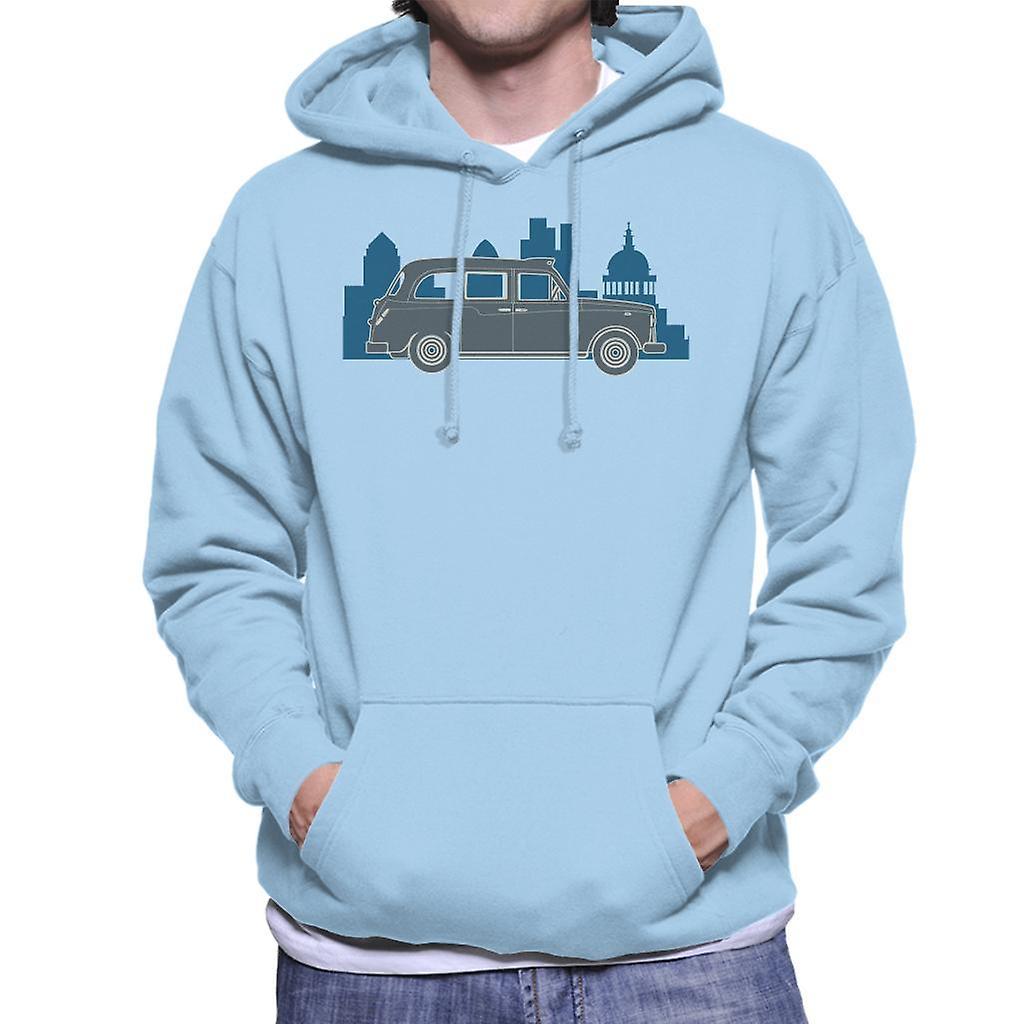 London Taxi Company TX4 Within The City Men's Hooded Sweatshirt Sky Blue Medium