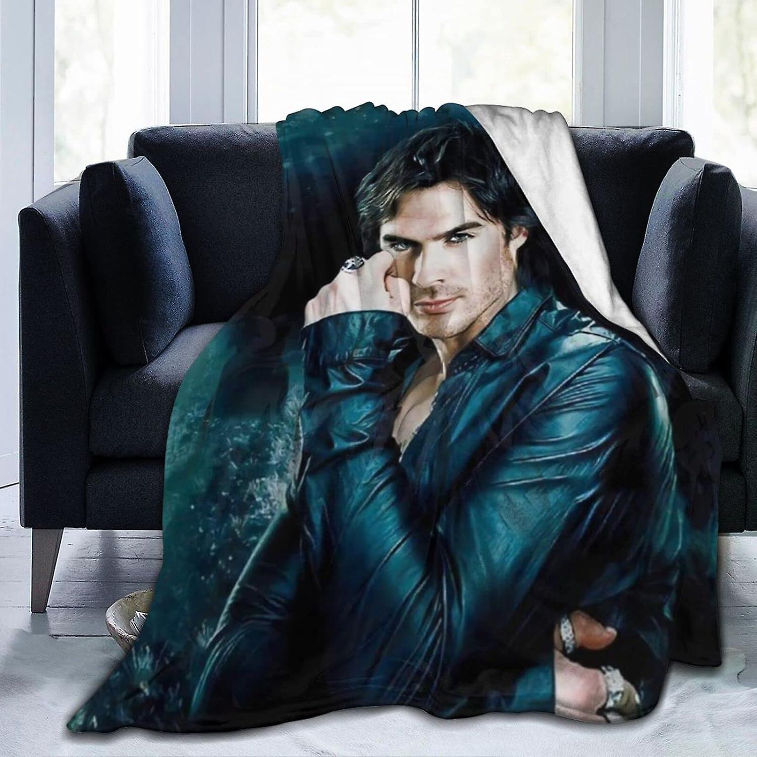 Kerota AY1155 Cozy Plush Damon Throw Blanket Salvatore Ultra Soft Micro Flannel Blankets Warm Comfortable Versatile Blanket For Sofa And Travel 50x..