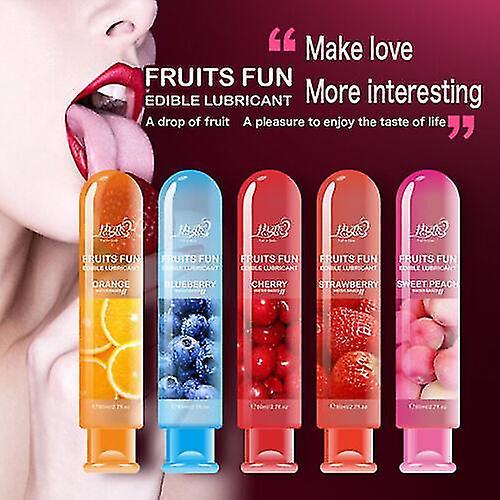 Unbrand Fruit Flavored Water Based Personal Edible Gel Lubricant Adult Oral Fun Sex Lube White