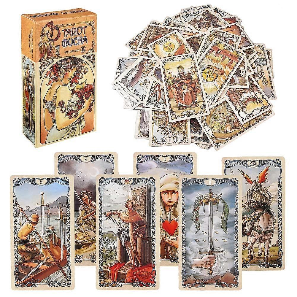 Szsljsm 78 Retro Tarot cards with colored boxes