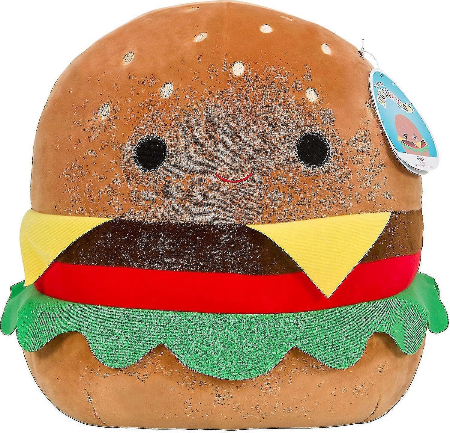 Scacv Large 16" Carl The Cheeseburger - Official Plush - Soft And Squishy Food Stuffed Animal Toy - Great Gift For Kids