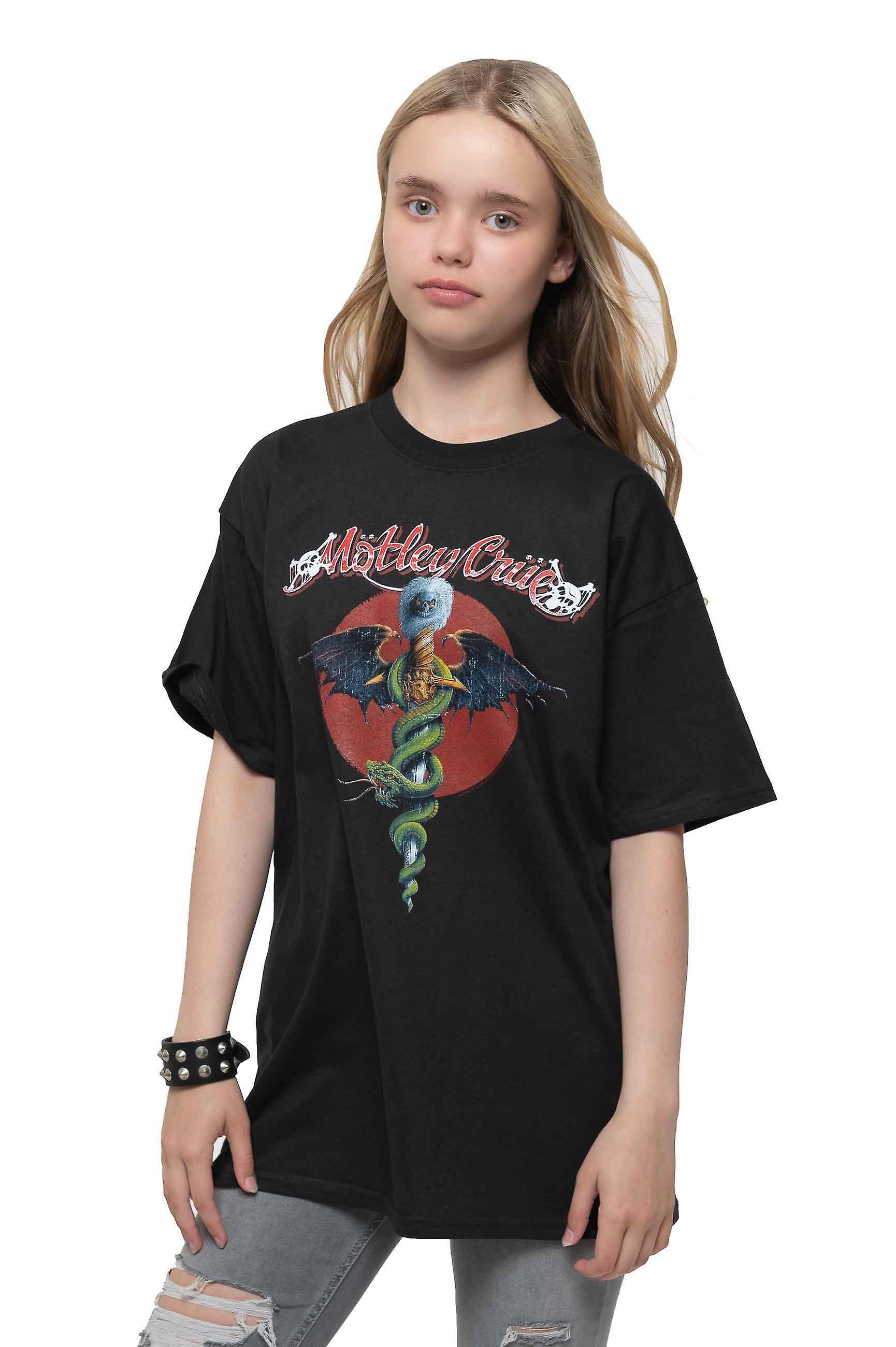 Motley Crue Kids Feelgood Red Circle Tee Black X-Large (11/12 Yrs)