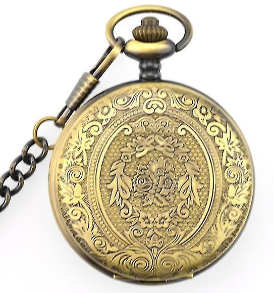 Yijin Men's Analog Quartz Pocket Watch Gold Heilwiy Gift