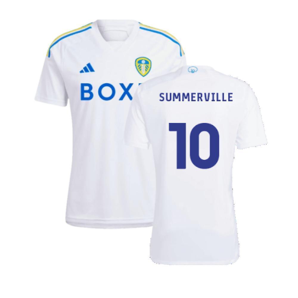 Adidas 2023-2024 Leeds United Home Shirt (SUMMERVILLE 10) White Medium 38-40 inch Chest