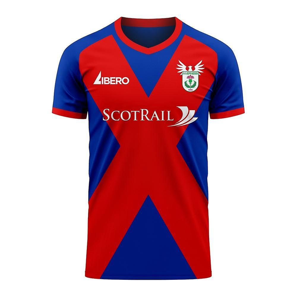 Libero Sportswear Inverness 2024-2025 Home Concept Football Kit (Libero) - Kids Blue MB 27-29 inch Chest (69/75cm)