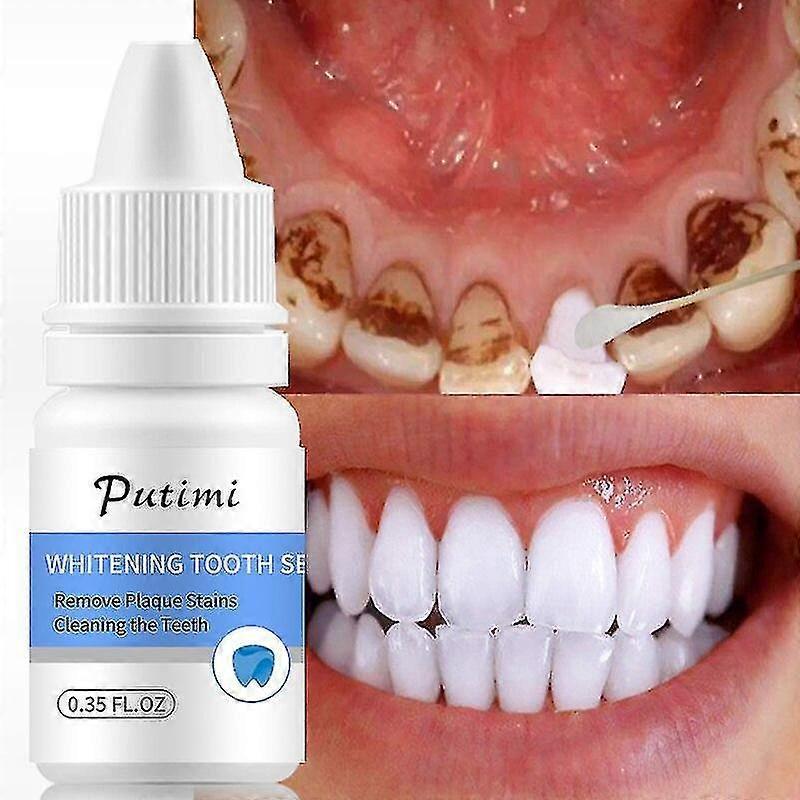 Vrxin Teeth Whitening Serum Oral Hygiene Whitening Gel Removes Plaque Stains Cleaning Bleaching Tooth Whitening Serum Dental Tools