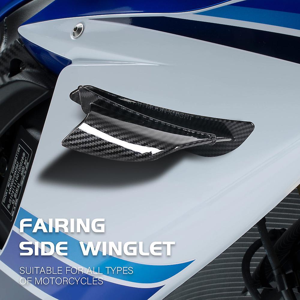 Boussder Fairing Side Winglet Aerodynamic Wing Deflector Spoiler For Suzuki Hayabusa Gsx-r1000 S1000 Gsx-r750 Gsx-r600 Gsx250r Gsx-r125 carbon fibe...