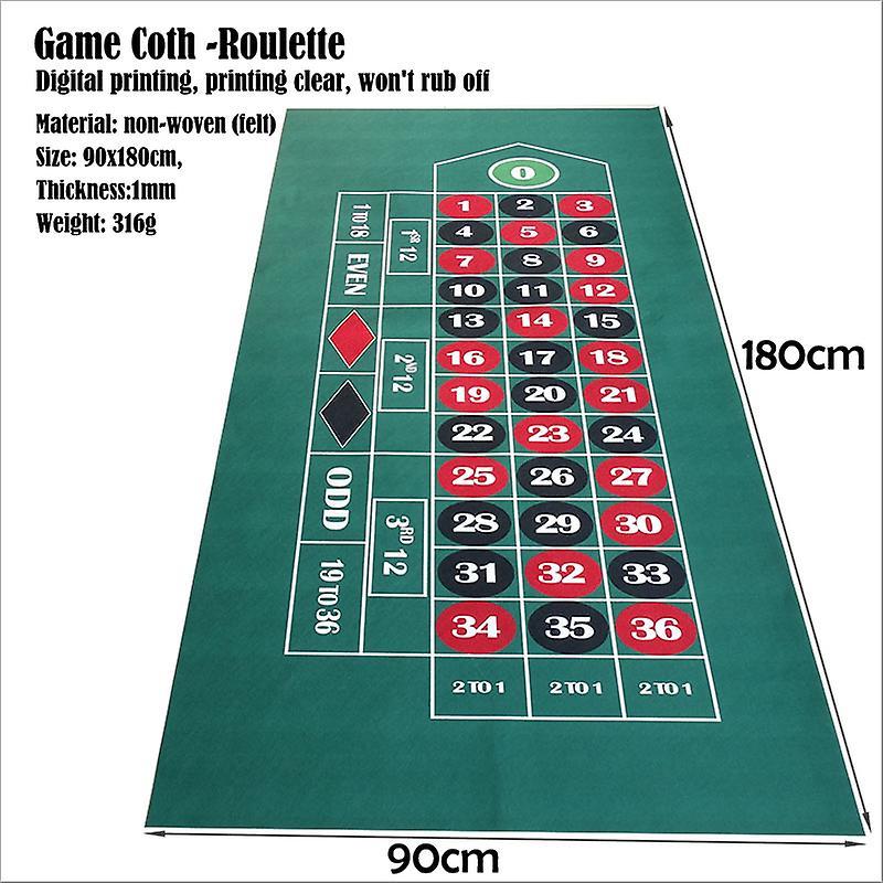 Dinoply Game Table Cloth Texas Hold'em Baccarat Roulette Blackjack Sic Bo Craps Mat 90x180cm Poker Casino Home Desktop Non-woven Fabric