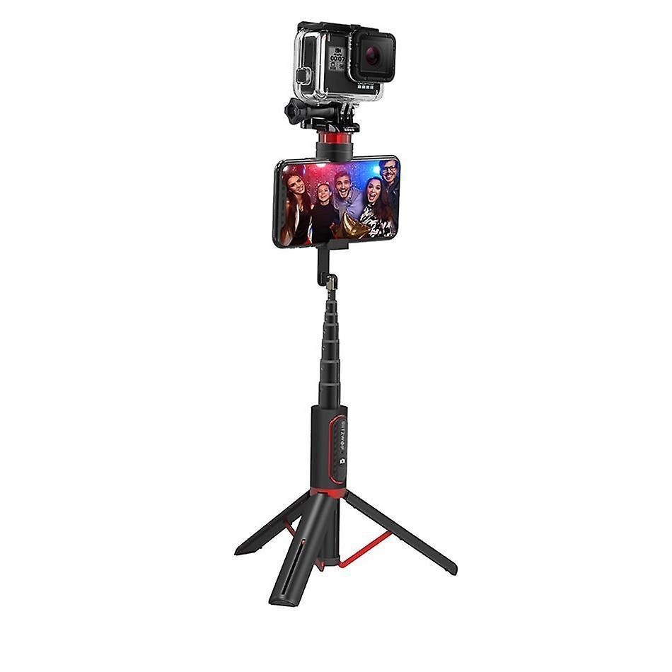 Slowmoose All In One, Portable Bluetooth Selfie Stick With Extendable Monopod/tripod Black