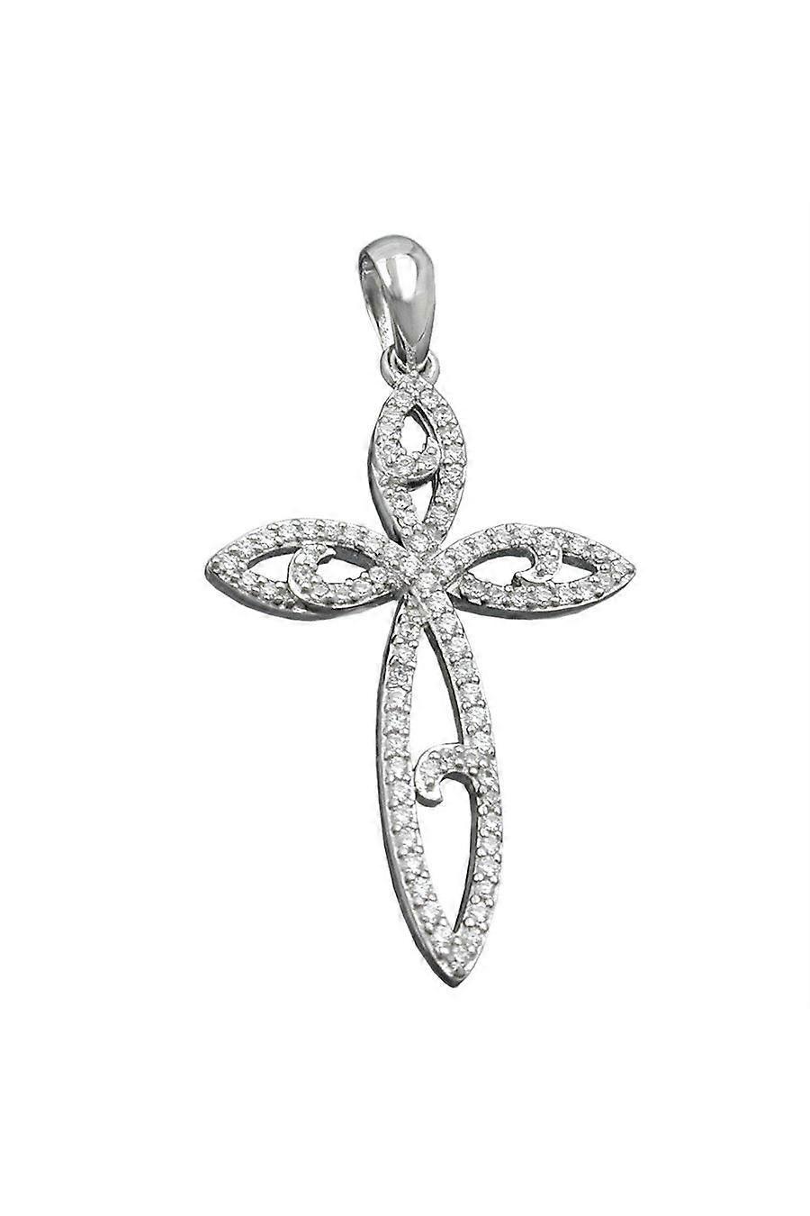 Gallay Pendant Cross With Zirconias Silver 925 - Gl94019