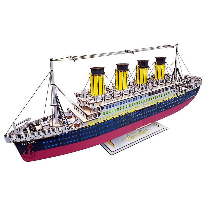 Wisetony Develop kids intelligence Wooden 3D Puzzle 77 pieces - Titanic