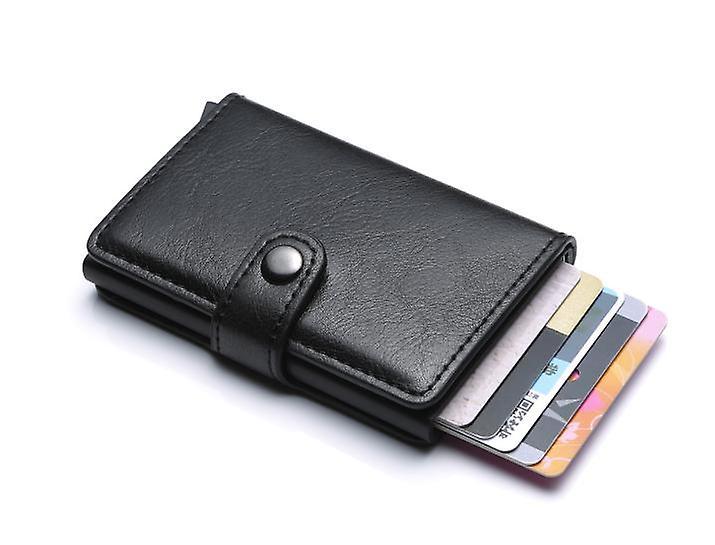 Best Trade Protection Black RFID Wallet Card Holder 5Pcs Card (Genuine Leather)