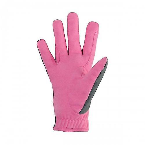 Little Rider Childrens/Kids Merry Go Round Riding Gloves Grey/Pink XL