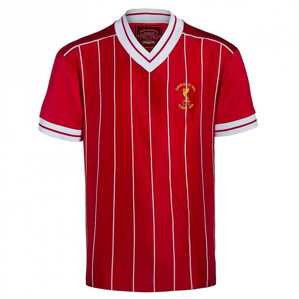 Liverpool 1984 Rome Retro Football Shirt Red Large Adults