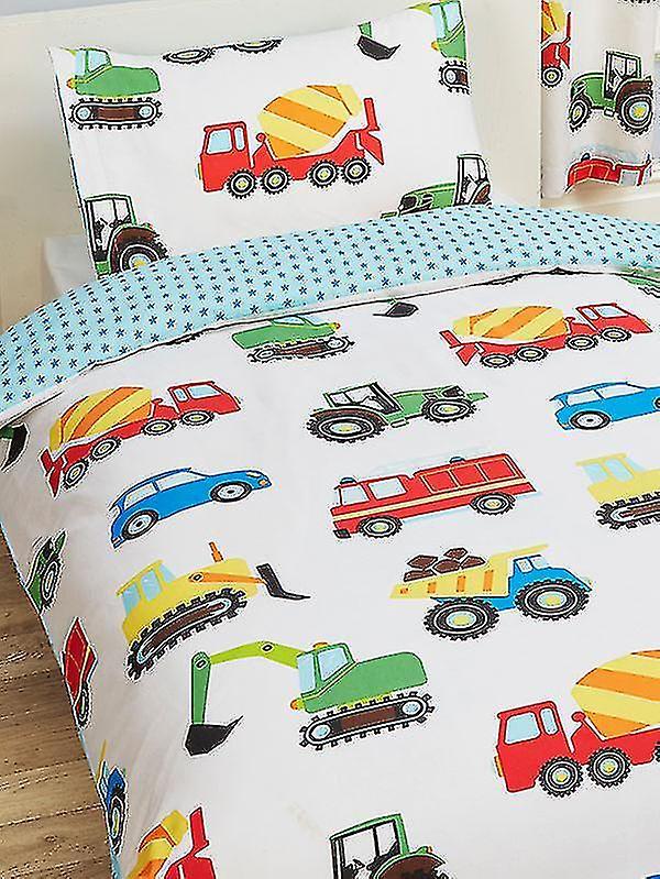 Cryin Trucks And Transport Duvet Cover And Pillowcase Set