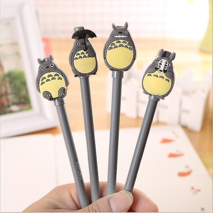 Dewenwils Dww-Lot de 4 stylos gel dessin anim Totoro mignon personnalit crative garons et filles crivant stylo  bille noir