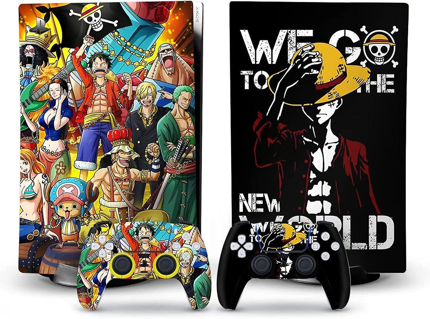 Heyone Camouflage Full Set Skin Decal Console Disc Edition Anime, Sticker Vinyl Decal Cover For Ps5 Skin Disc Edition Version Console And Controlle...