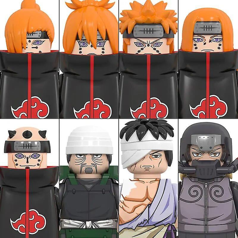 Otwoo Wm6112 Mini Action Figures Sasuke Kakashi Akatsuki Bricks Building Blocks Anime Cartoon  Naruto Minifigures Kids Christmas Gifts