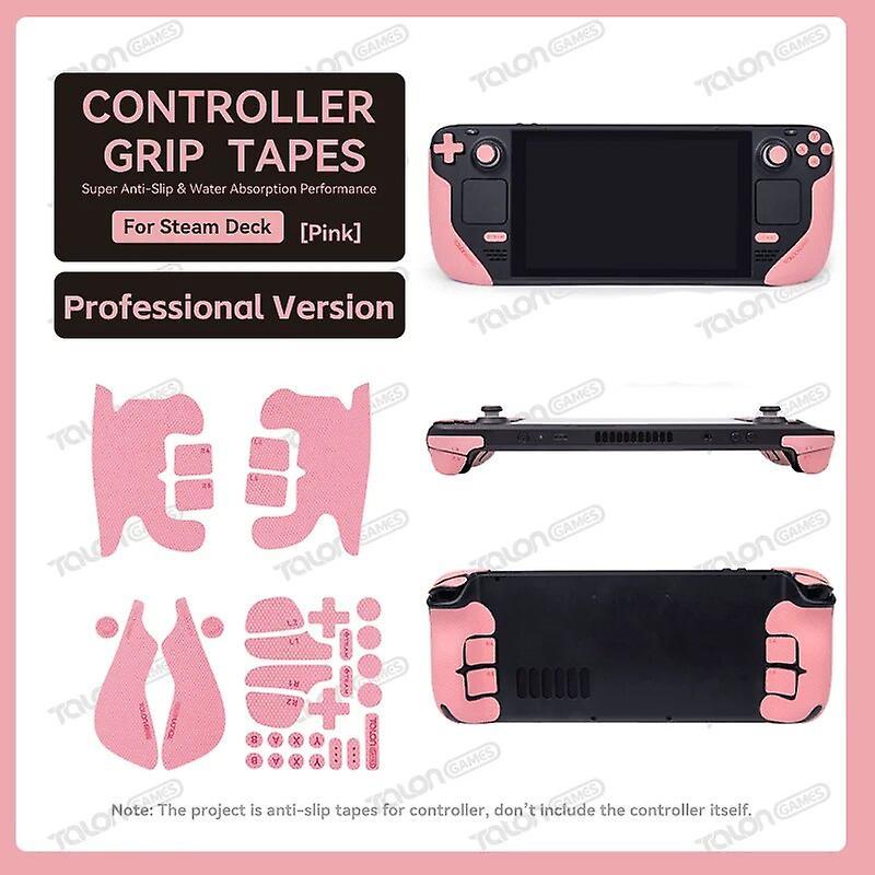 Game Console Accessories Talongames Professional Gaming Handle Anti Slip Sticker For Steam Deck Controller All Inclusive Sweat Absorbing Non-slip P...