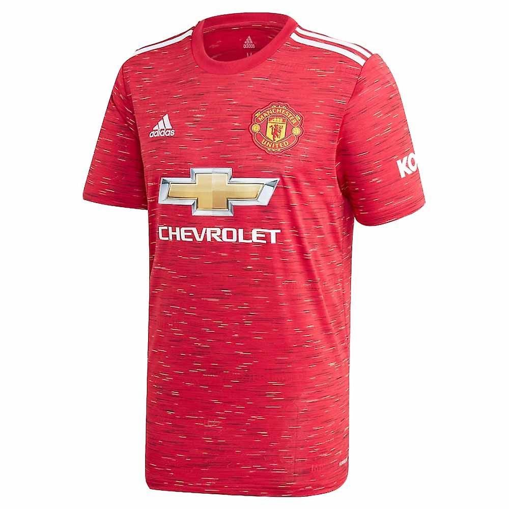 2020-2021 Man Utd Adidas Home Football Shirt Red Large 42-44 inch Chest