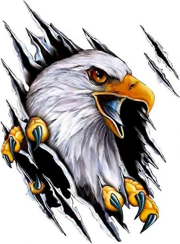 Phwj 3D Car Decoration Sticker,Animal Eagle Car Sticker Adhesive Vinyl Decal Car Body Sticker Scratch Occlude Bumper Sticker,Right