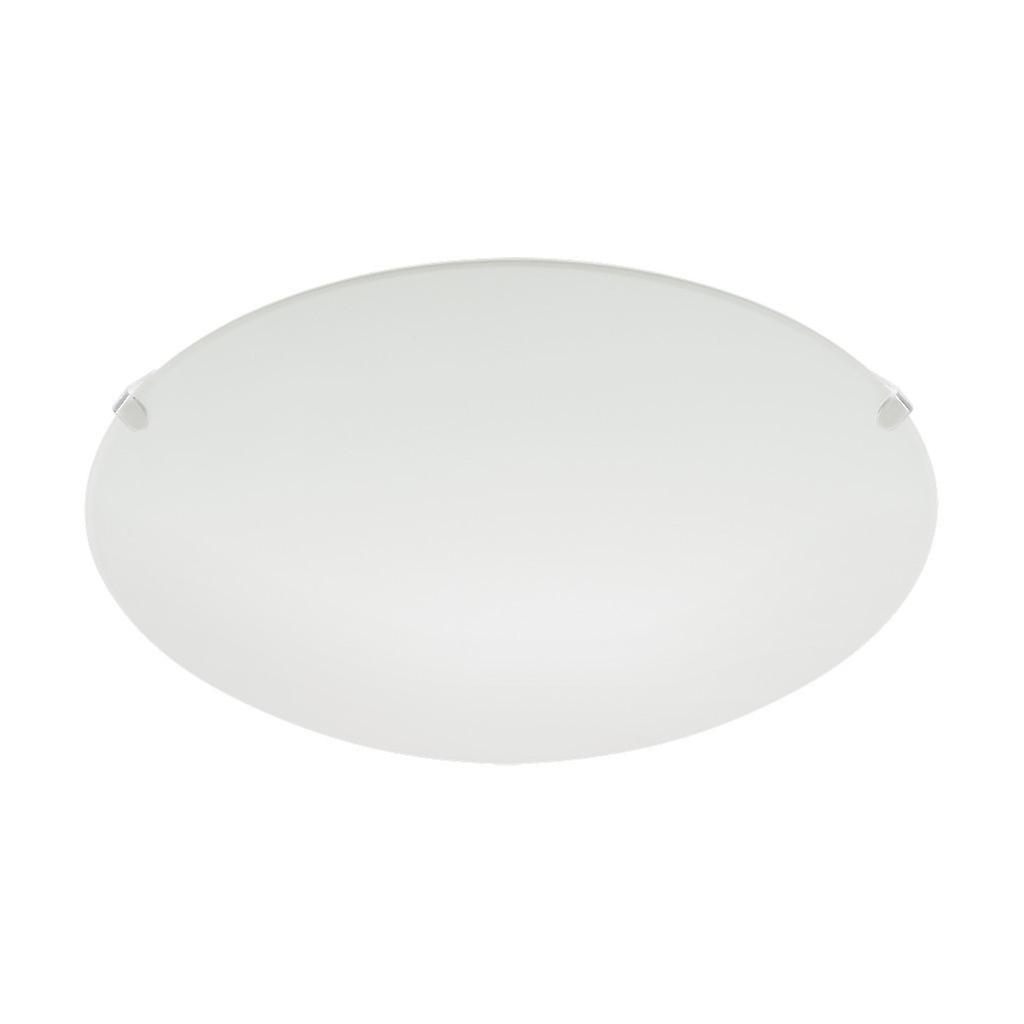 Eglo Lighting Mars 1 Light Traditional Flush Wall / Ceiling Light White Satin Glass, E27