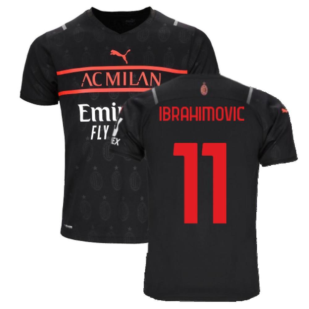 Puma 2021-2022 AC Milan Third Shirt (IBRAHIMOVIC 11) Black Large Adults