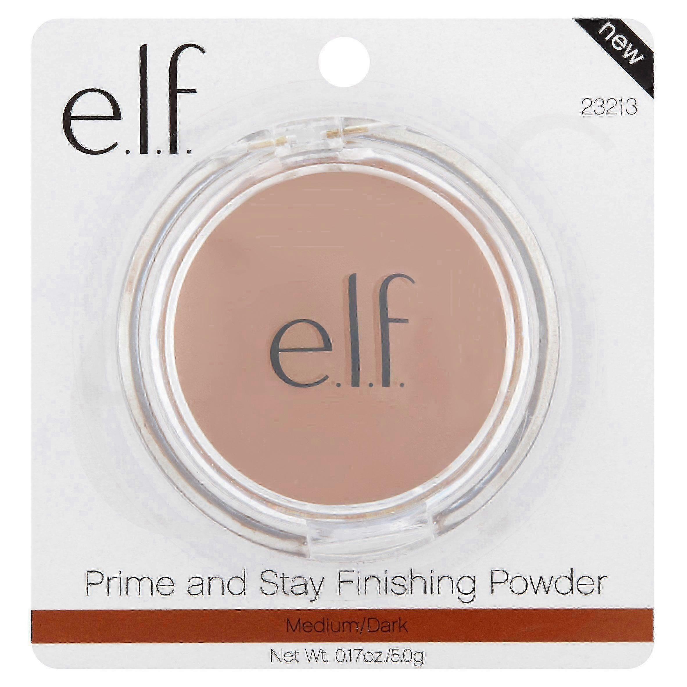 Elf E.l.f. Prime And Stay Finishing Powder, Medium/dark, 0.17 Oz