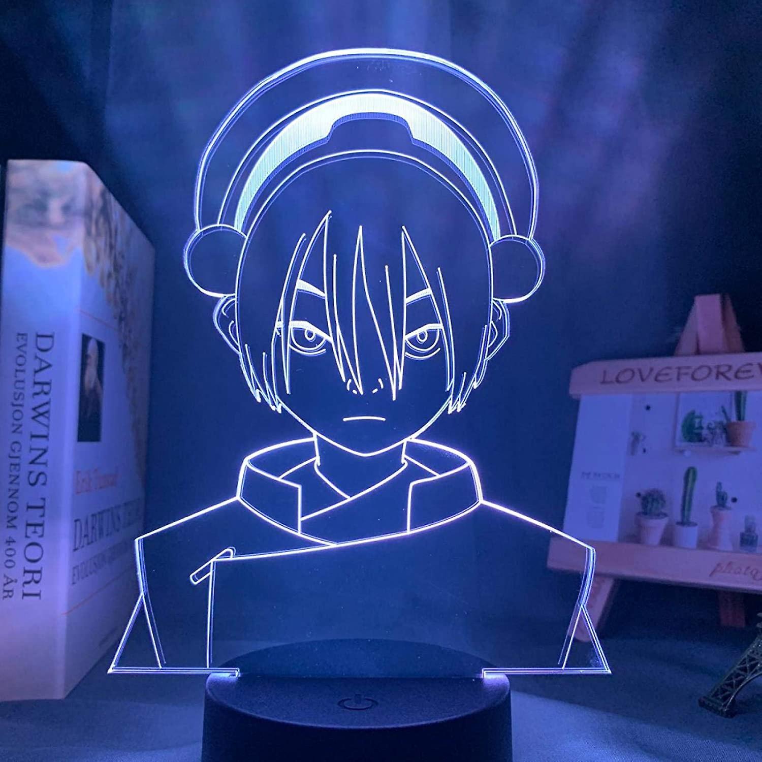 Unbrand 3D Lamp Avatar The Last Airbender Toph Beifong for Home Deco