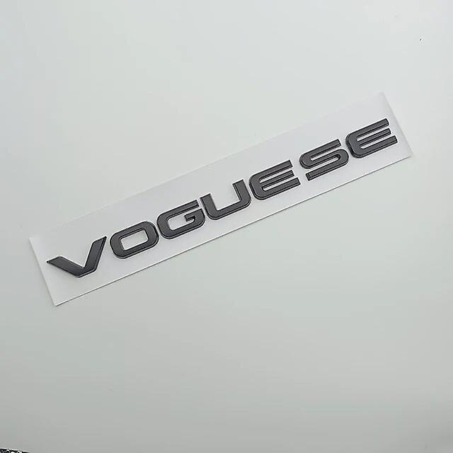 Hikig 3d Abs Chrome Black Logo Vogue Se Emblem Letters Car Trunk Badge Decal For Land Rover Range Rover Vogue Se Sticker Accessories Matte Black