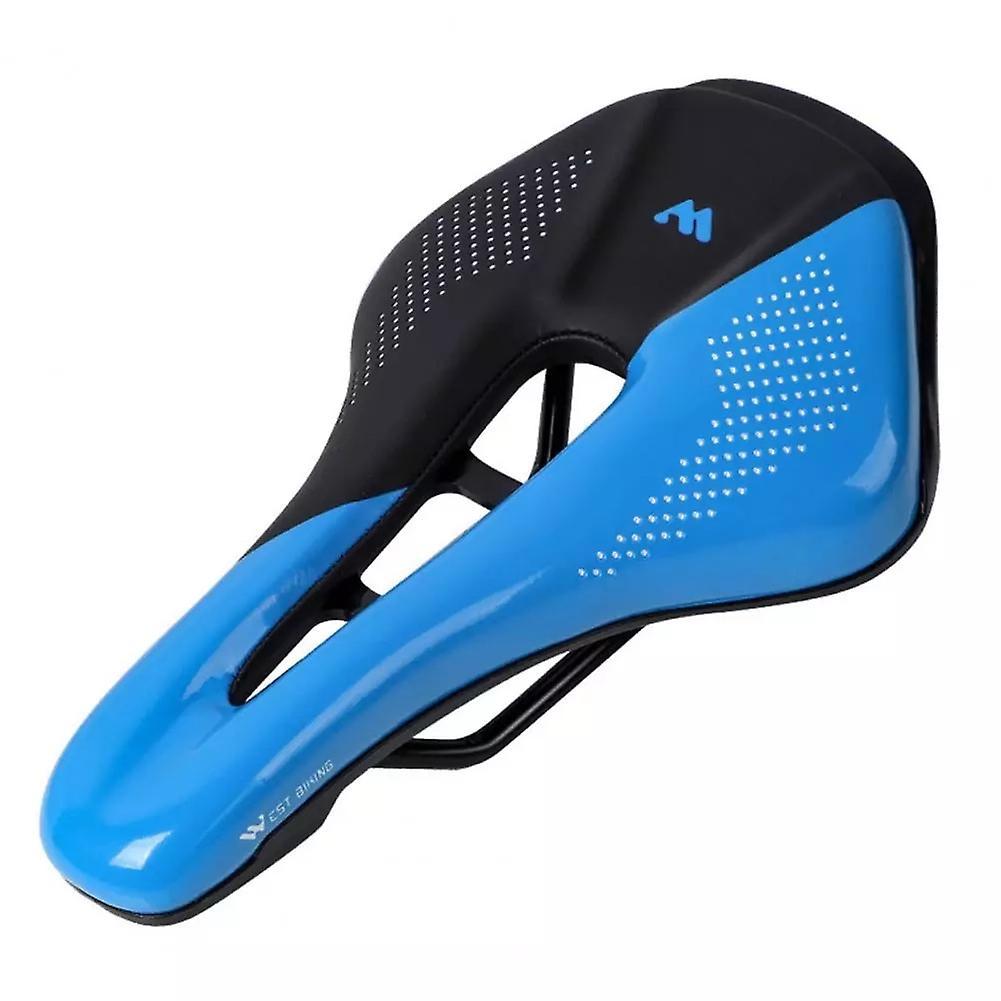 Bicycle Saddles Seat Cushion Breathable Soft Saddle Comfy Hollow Bicycle Saddle Durable Generous and Beautiful Lightweight for Cycling Black  Blue