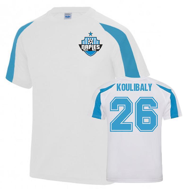 UKSoccerShop Koulibaly Napoli Sports Training Jersey (White) MB (7-8 Years)