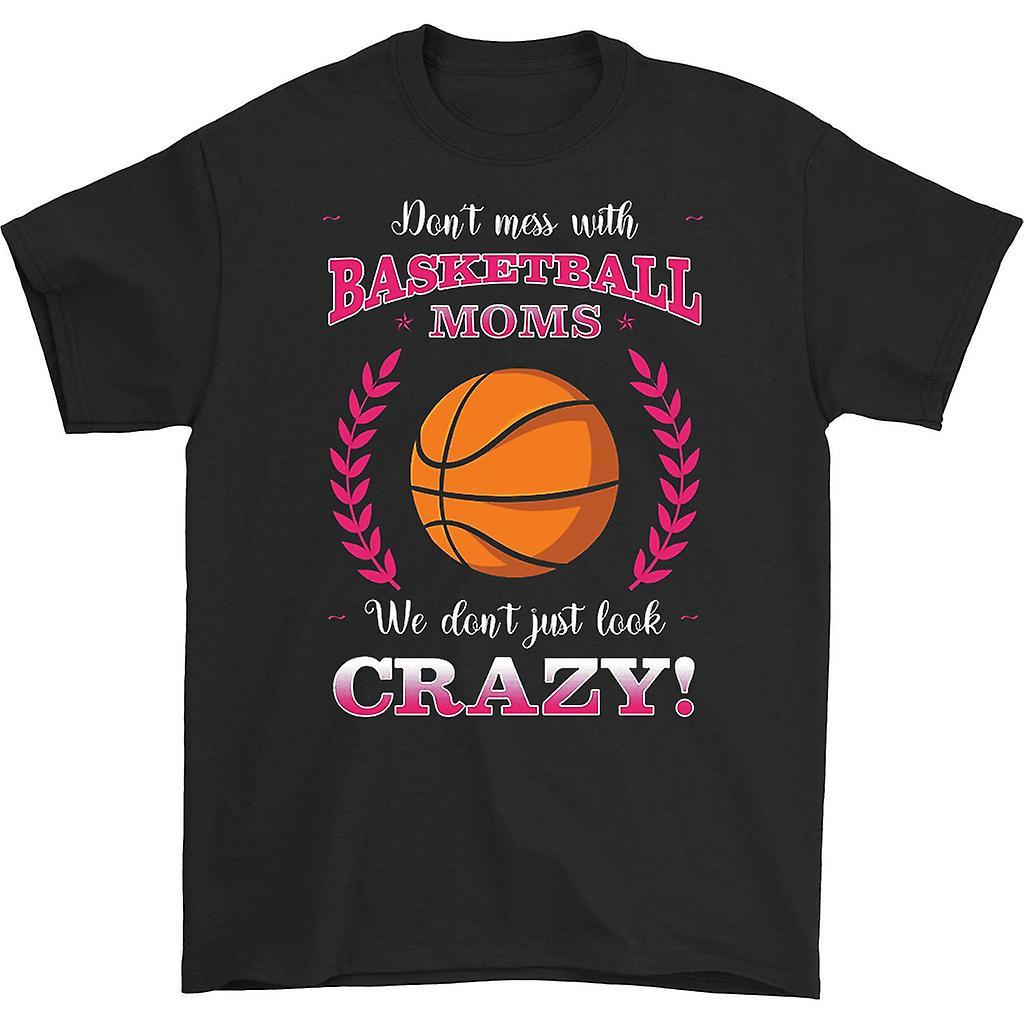 HISHARK Don't Mess With Basketball Moms T-shirt Black M