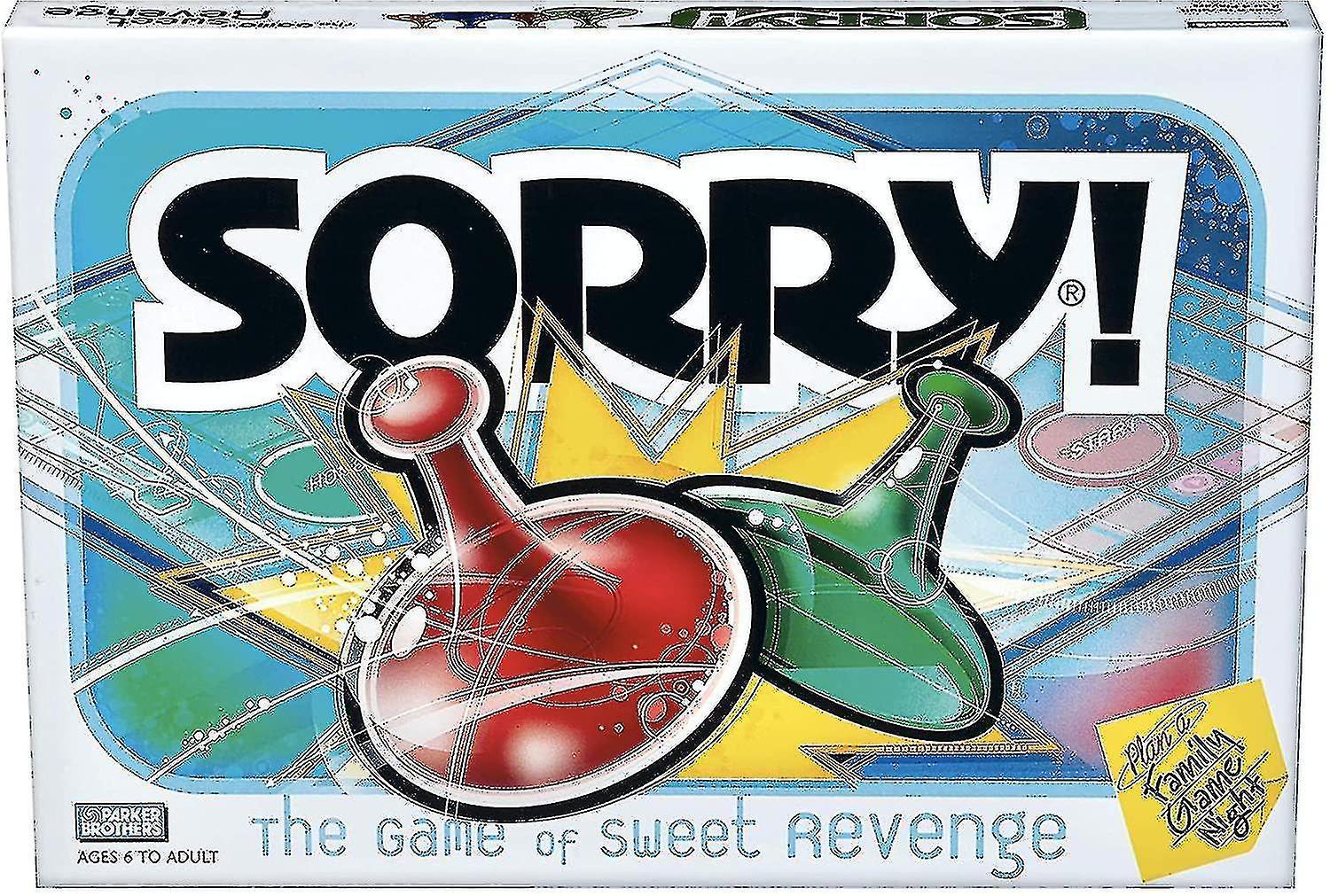 Jnnjv Hasbro Gaming Sorry! Parker Brothers Family Board Game For 2 To 4 Players Ages 6 And Up Foradult Teen Child