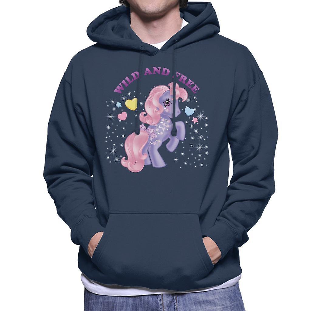 My Little Pony Wild And Free Men's Hooded Sweatshirt Navy Blue Small