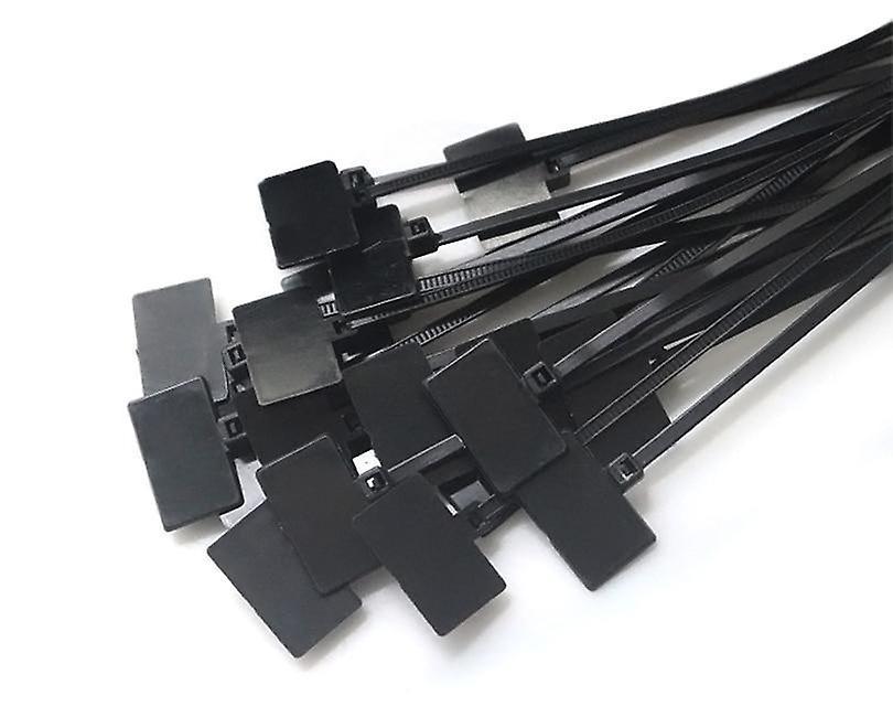 Slowmoose Easy Mark 4*150mm Nylon Cable Ties -self-locking Zip Black