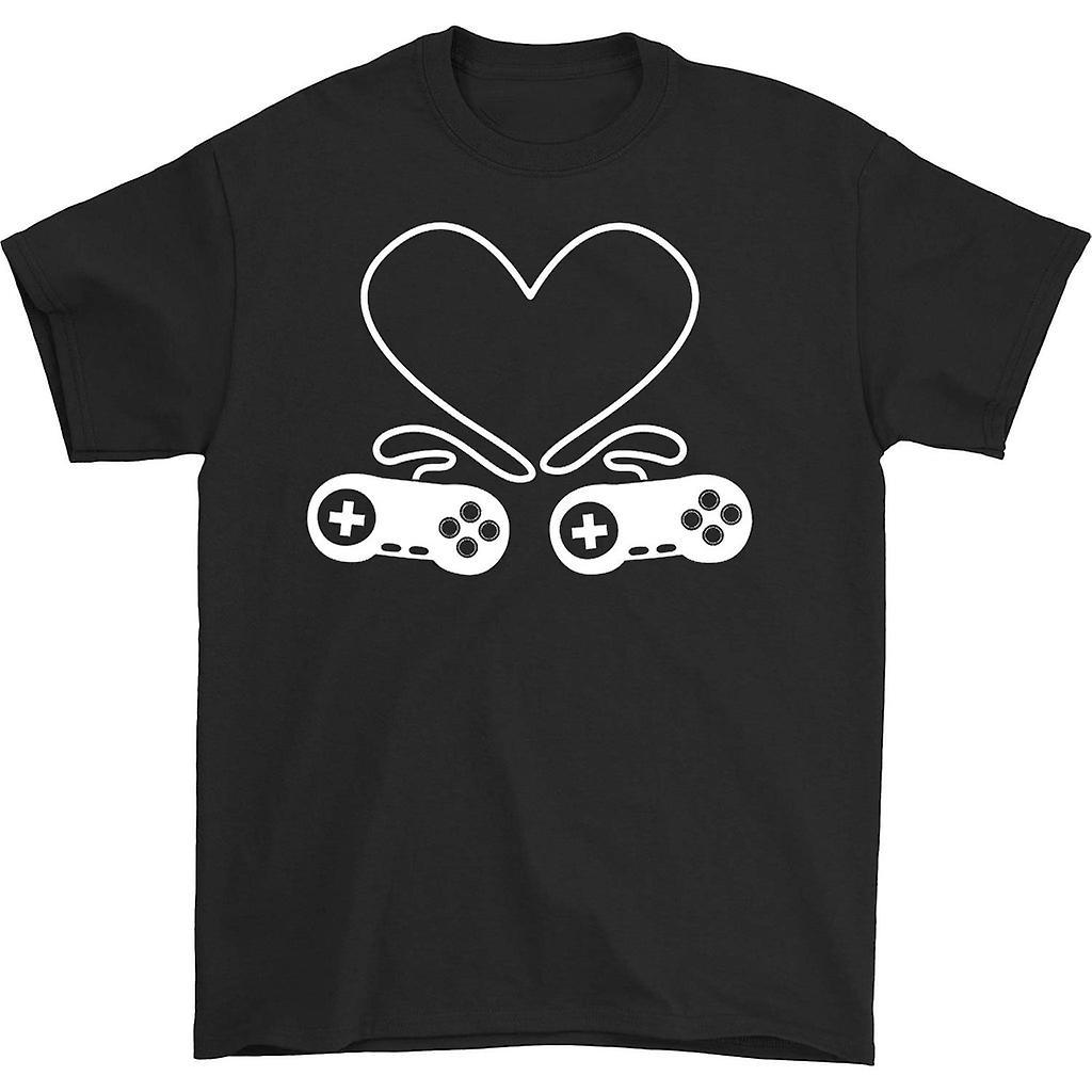 HISHARK Valentines Day Gamer T-shirt Black XXXL